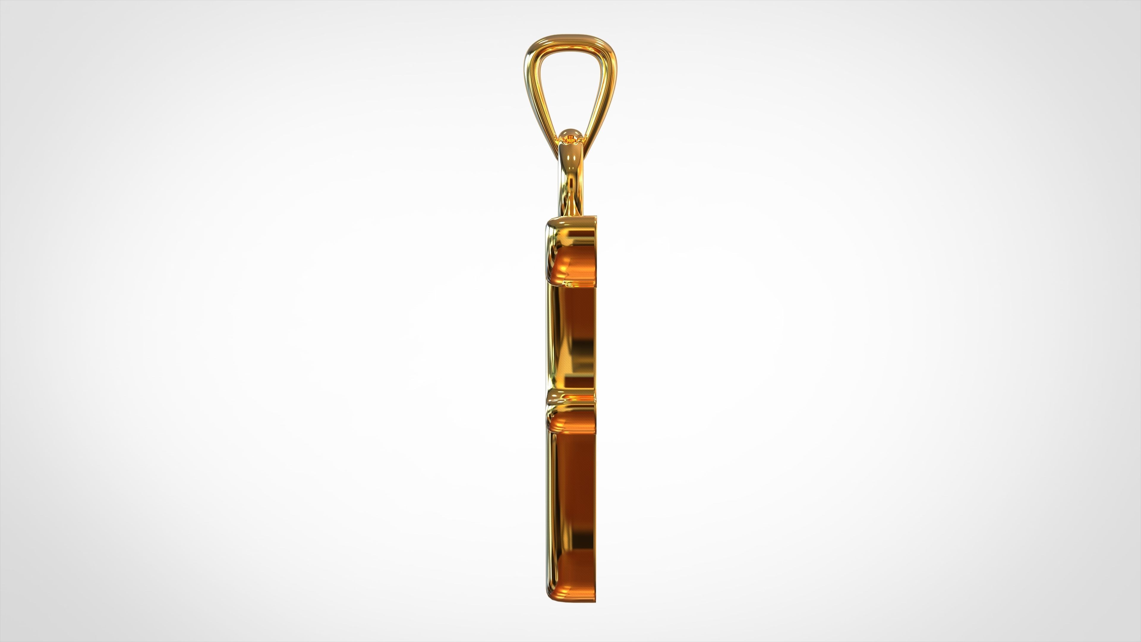 Nautilus Pompilius Font F Pendant 3D print model_2