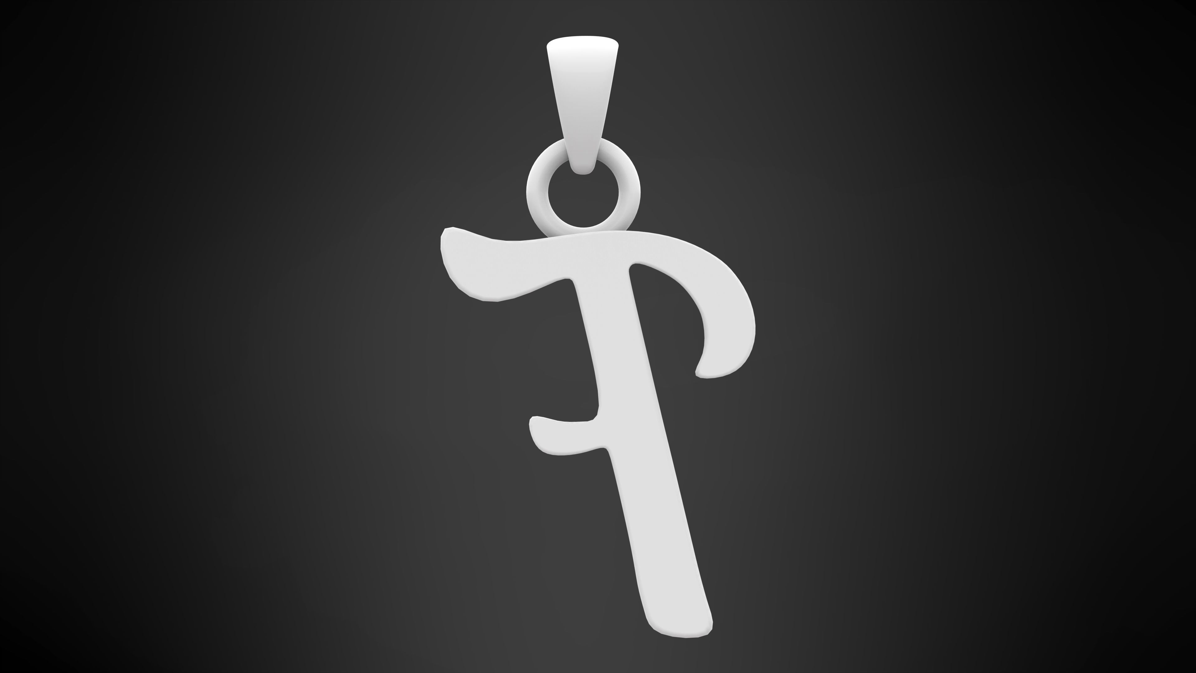 Nautilus Pompilius Font F Pendant 3D print model_7