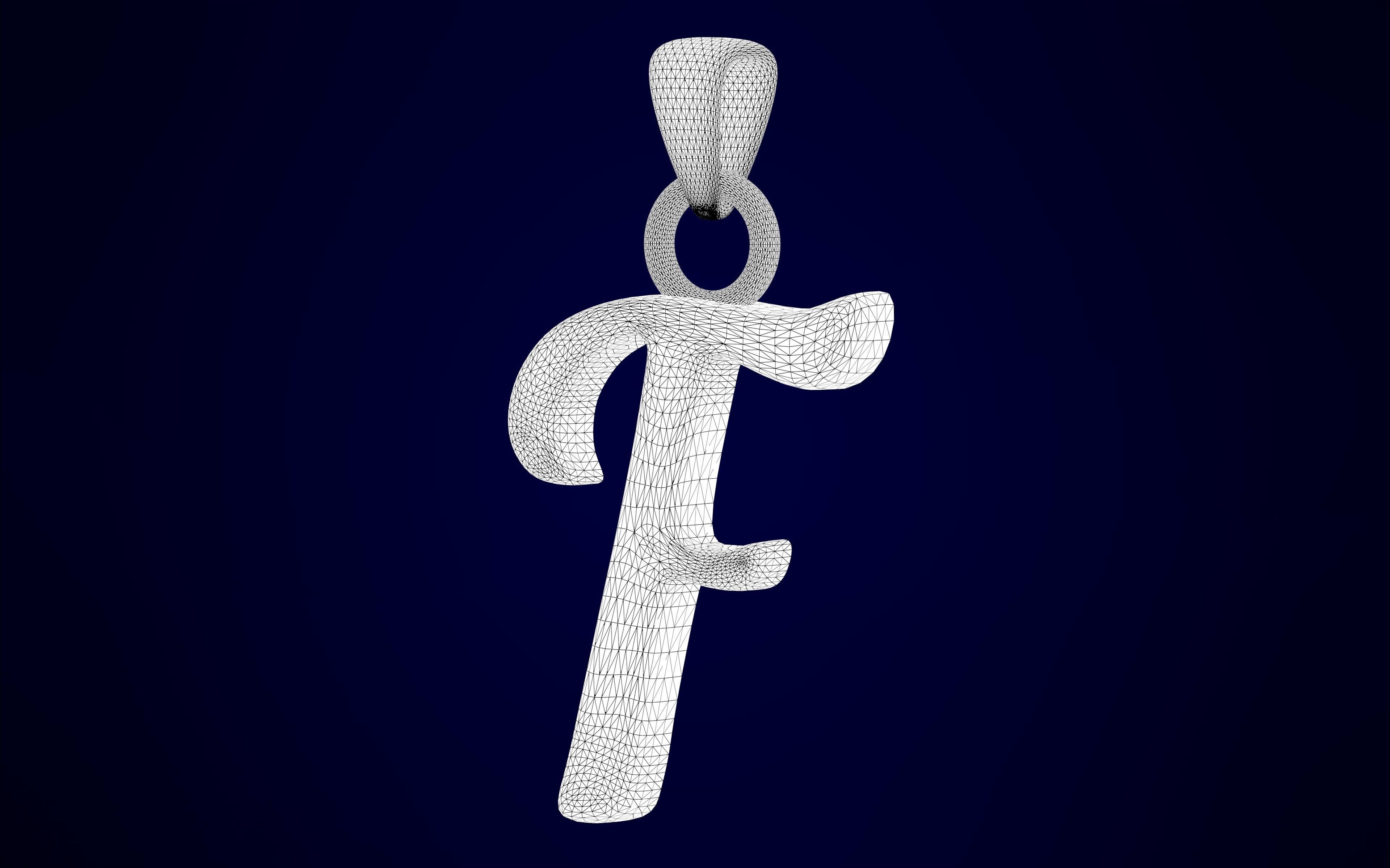 Nautilus Pompilius Font F Pendant 3D print model_8