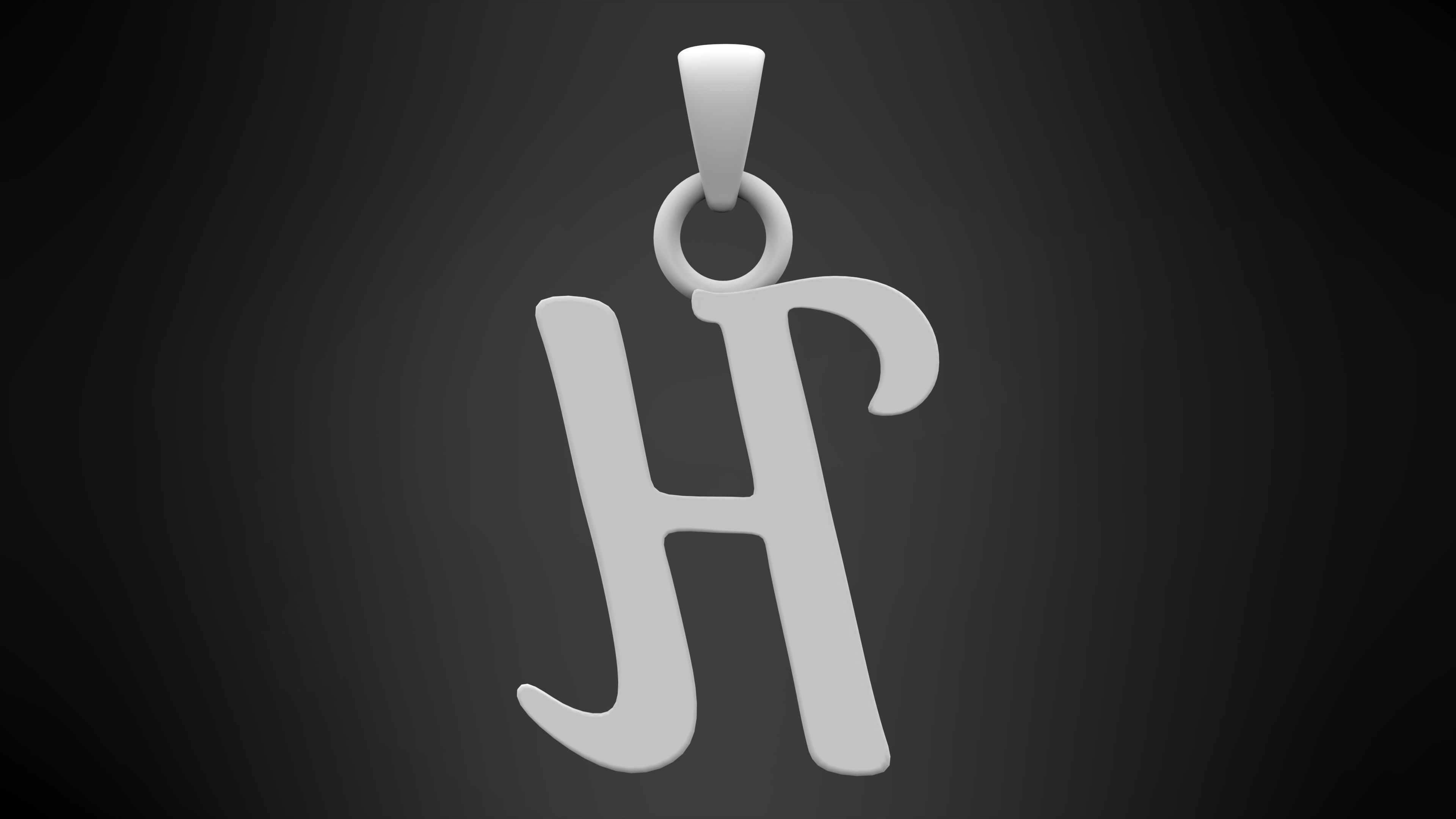 Nautilus Pompilius Font H Pendant 3D print model_7