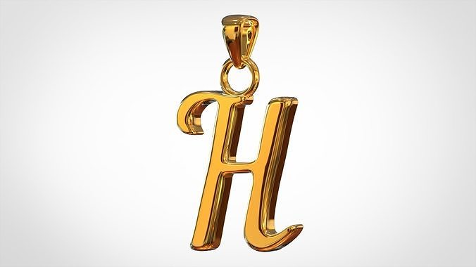Nautilus Pompilius Font H Pendant 3D print model