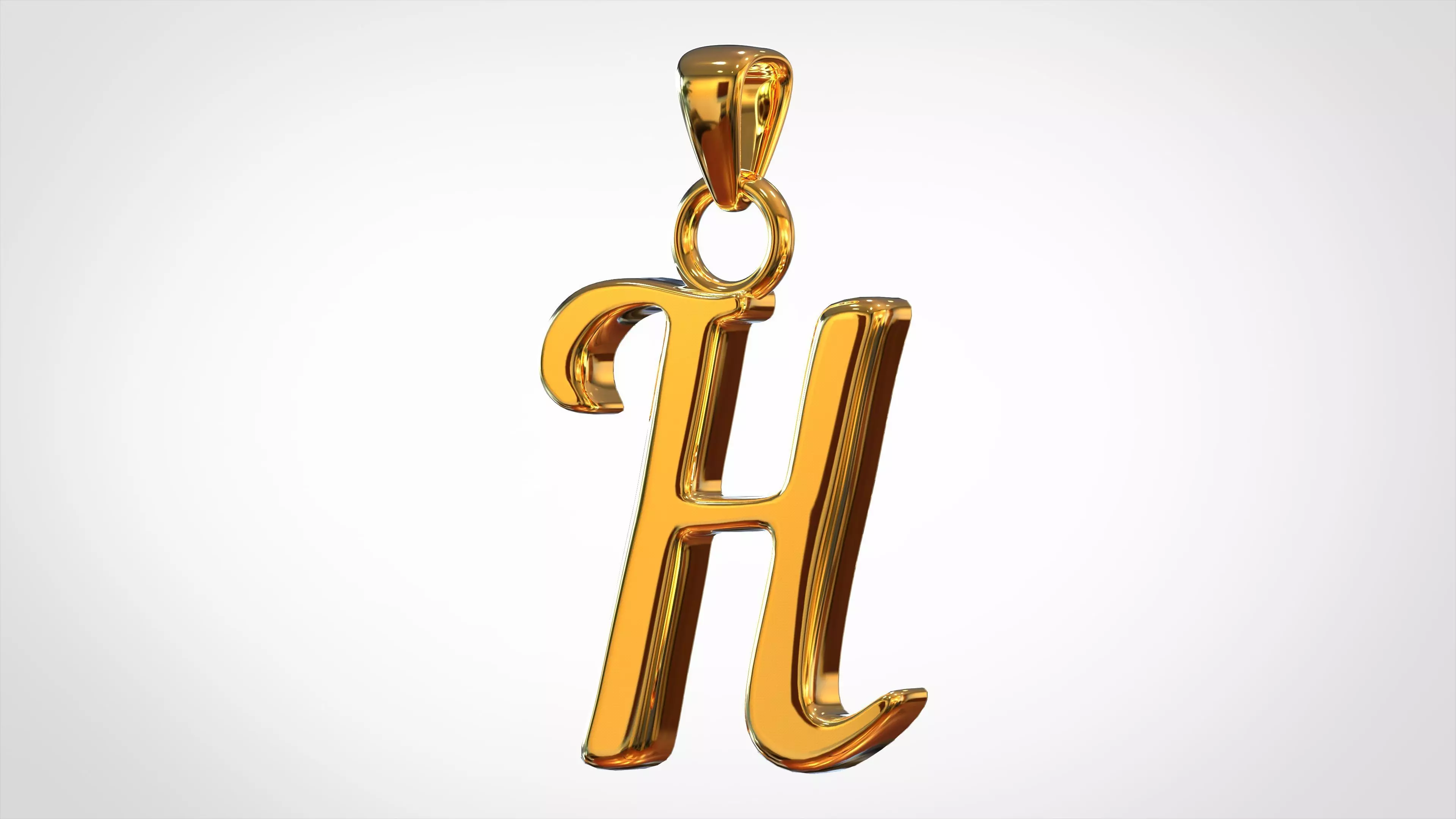 Nautilus Pompilius Font H Pendant 3D print model_0