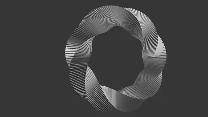 3D Twisted Cube 3D model