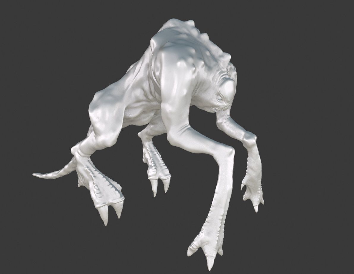 Monster Bush Master Mutant Low-poly 3D model_6