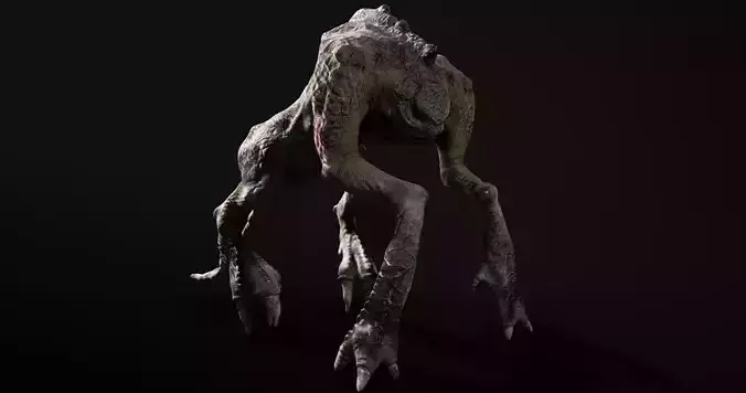 Monster Bush Master Mutant Low-poly 3D model