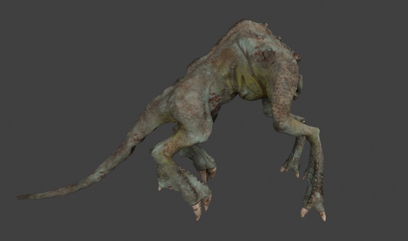 Monster Bush Master Mutant Low-poly 3D model_3