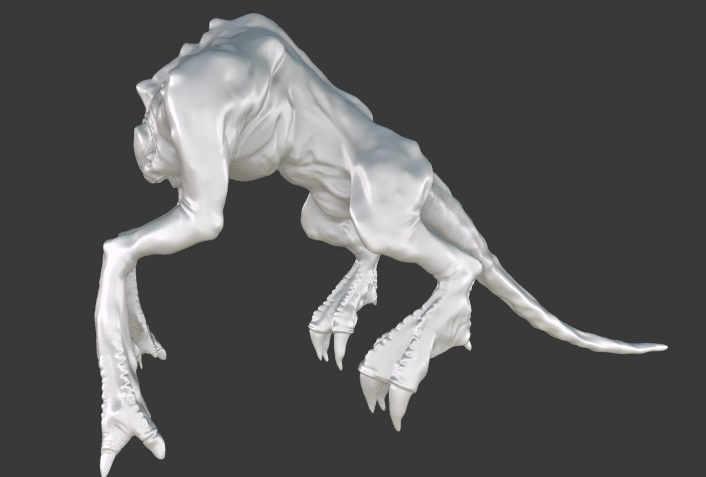 Monster Bush Master Mutant Low-poly 3D model_7