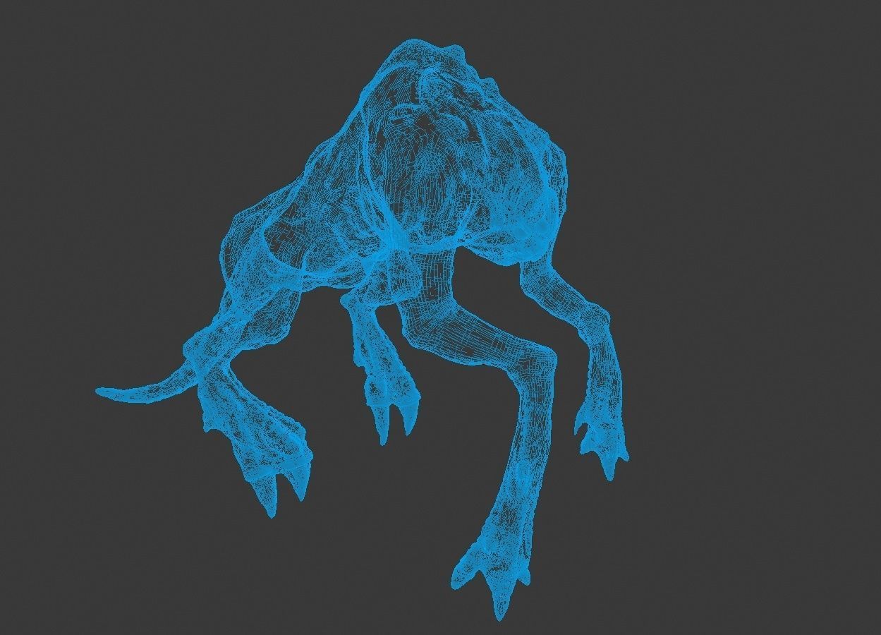 Monster Bush Master Mutant Low-poly 3D model_5