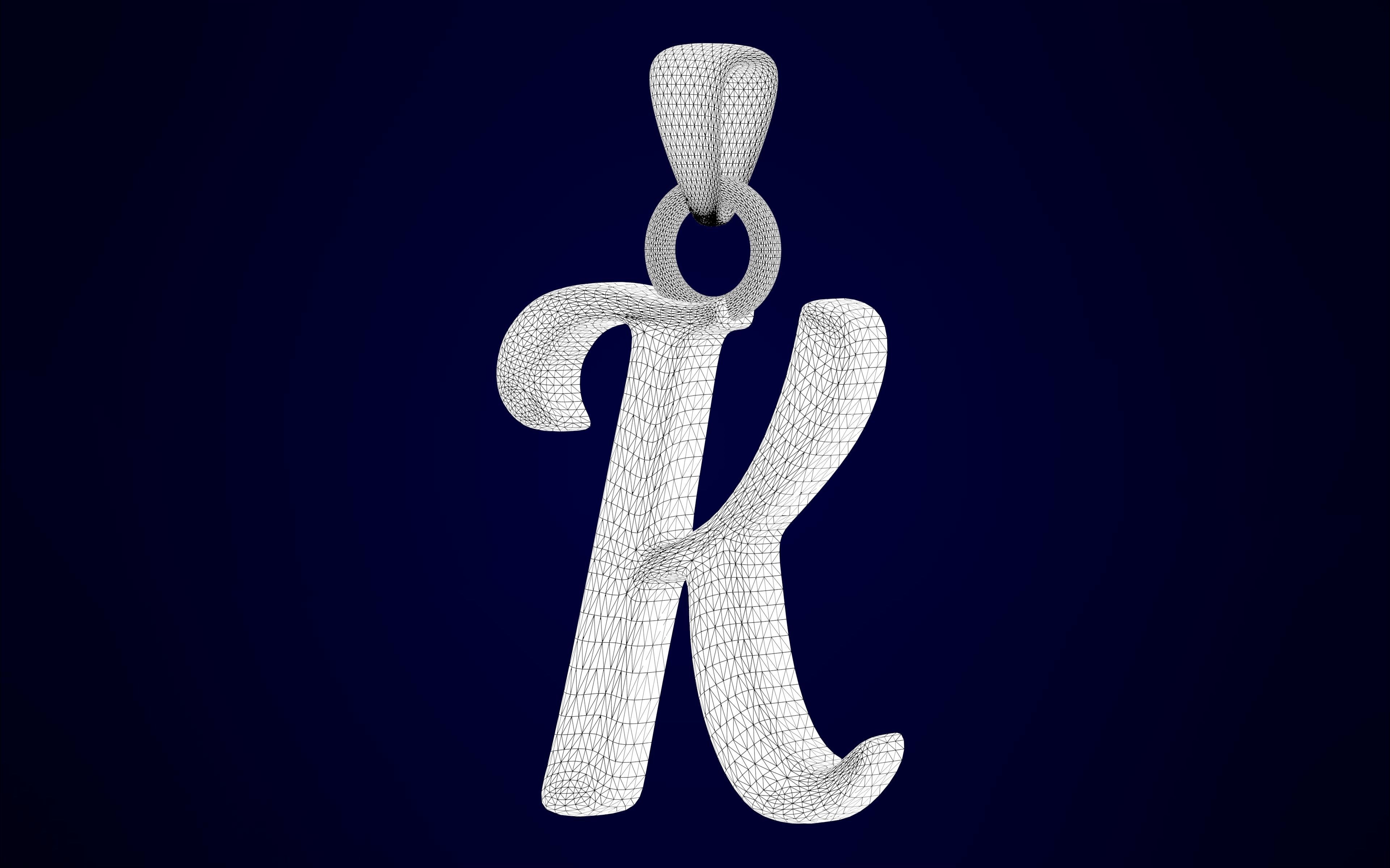 Nautilus Pompilius Font K Pendant 3D print model_8