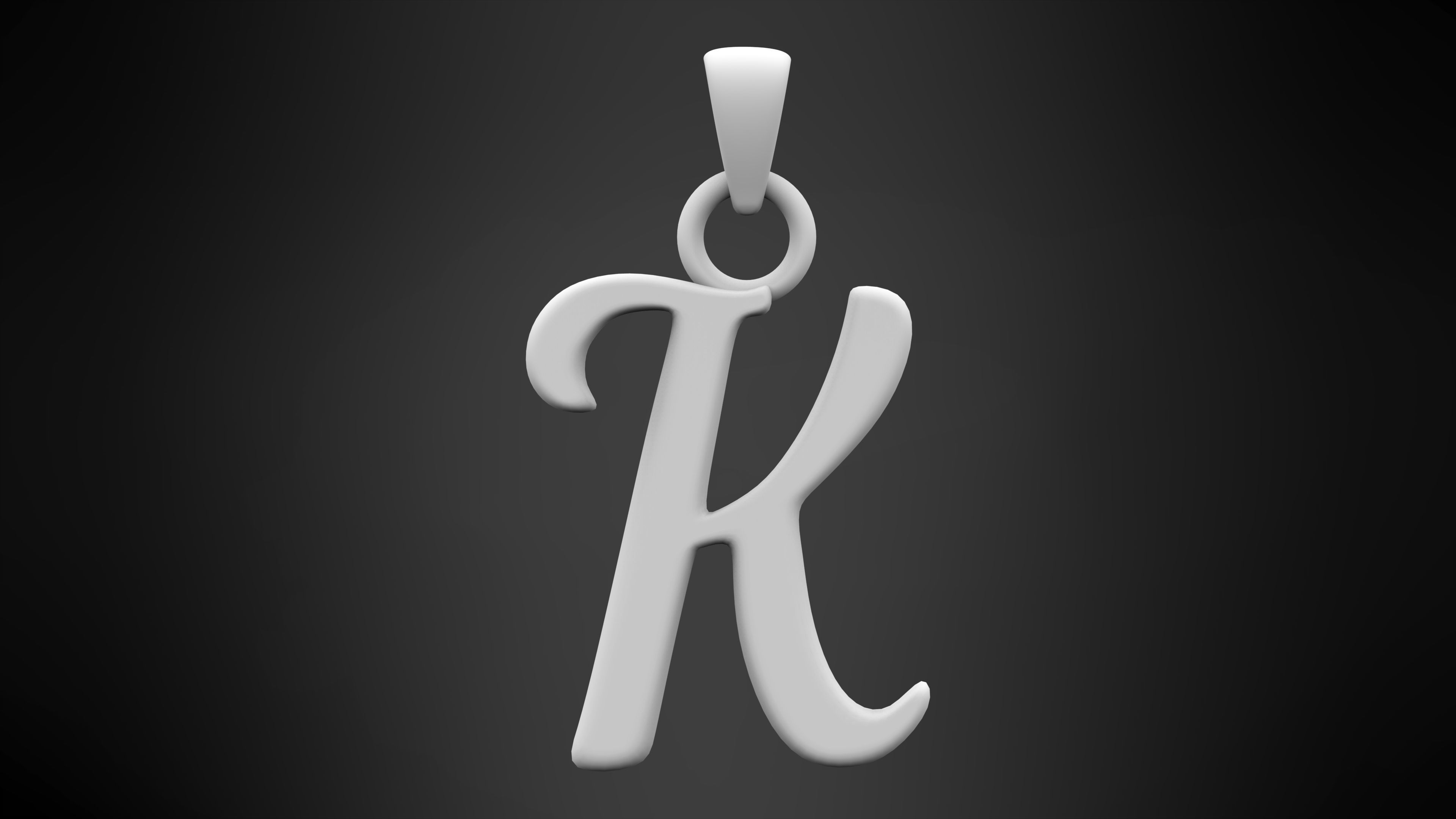 Nautilus Pompilius Font K Pendant 3D print model_5