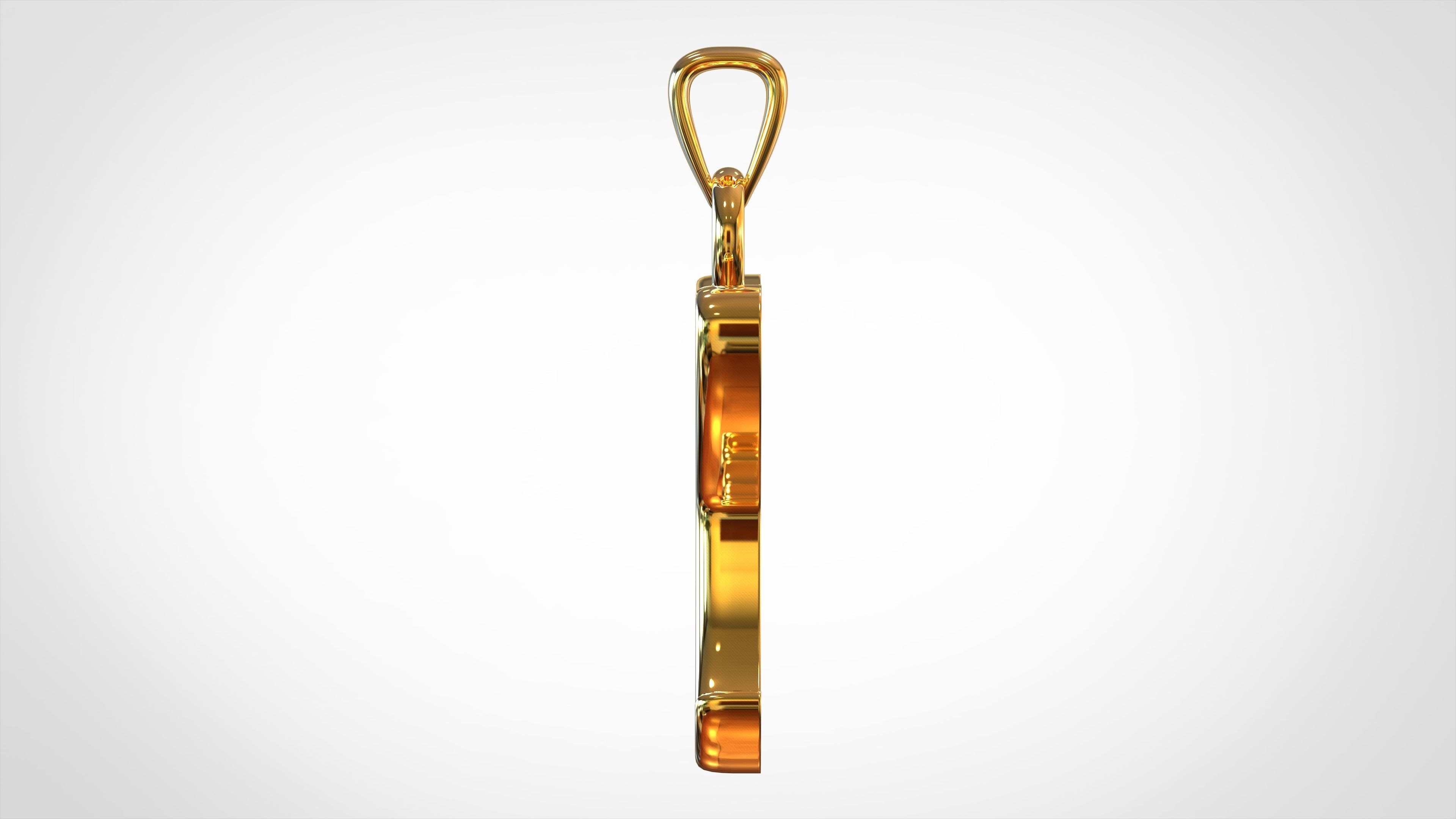 Nautilus Pompilius Font K Pendant 3D print model_2