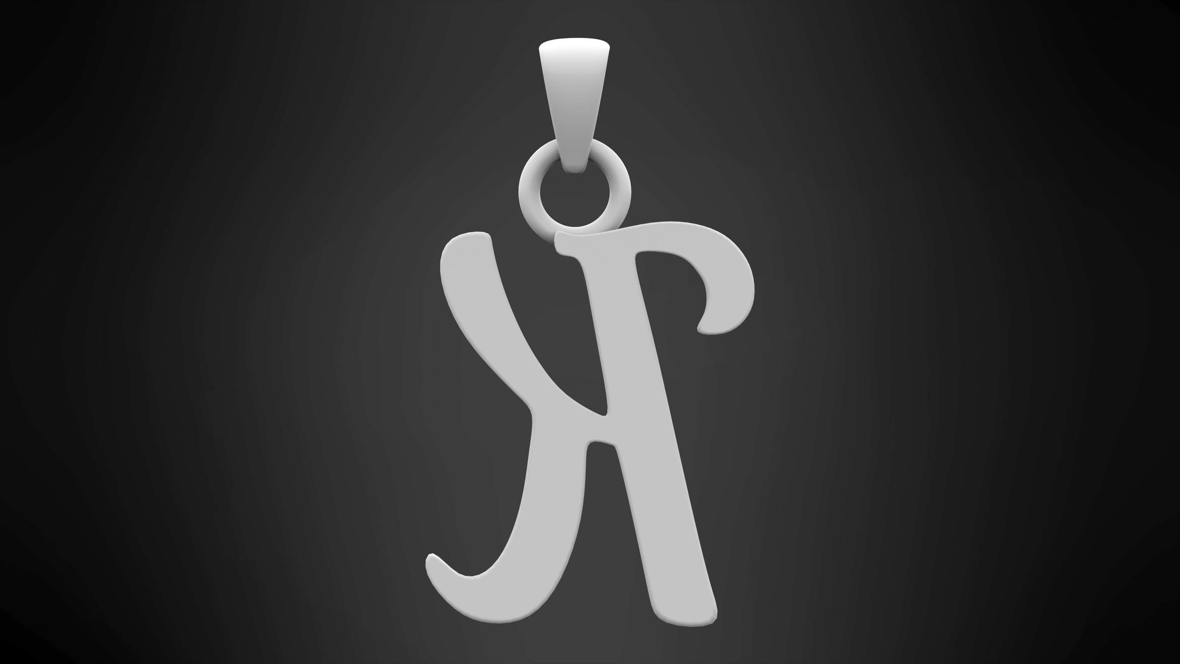 Nautilus Pompilius Font K Pendant 3D print model_7