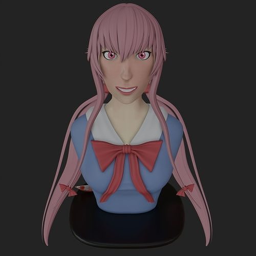 Mirai Nikki - Yuno Gasai - 3d Print Bust Model 3D print model