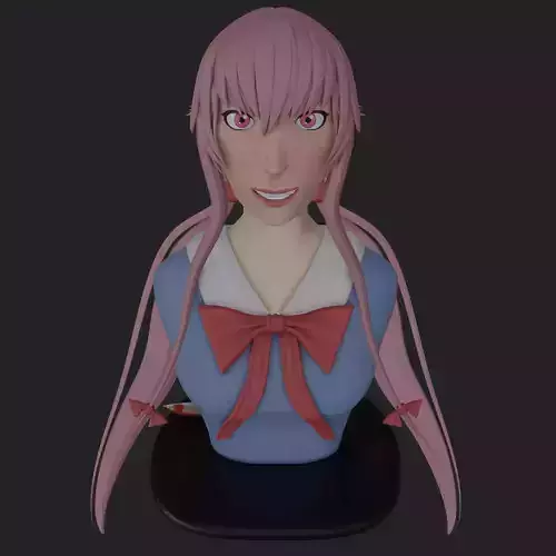 Mirai Nikki - Yuno Gasai - 3d Print Bust Model