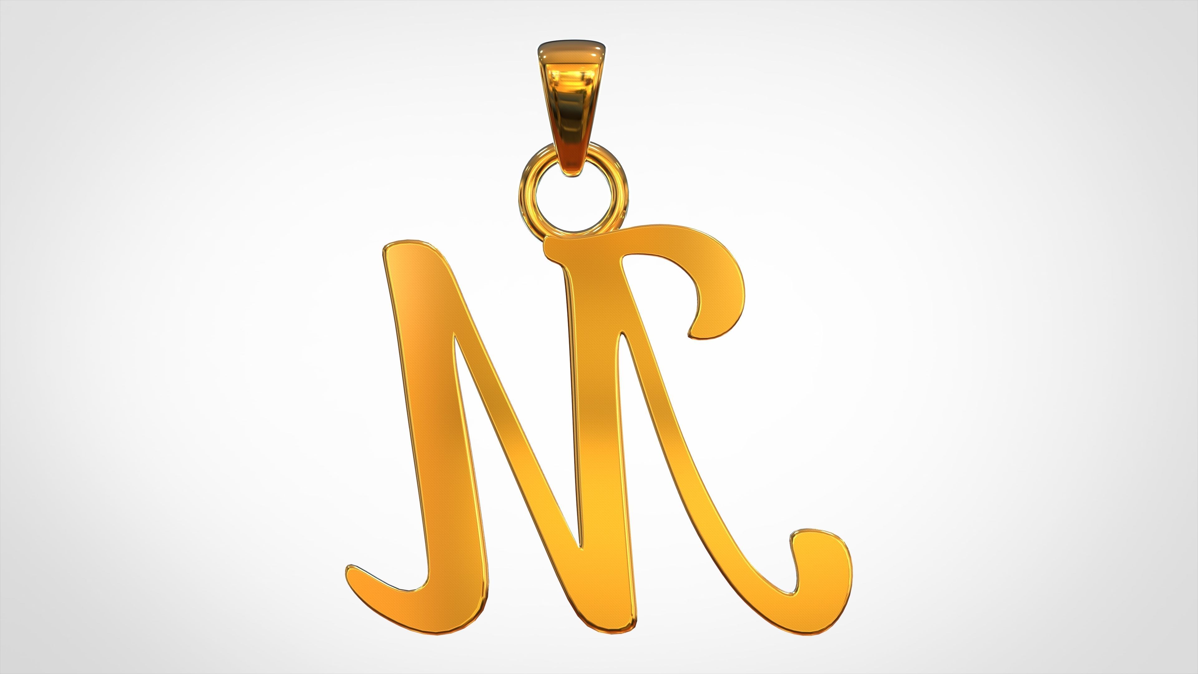 Nautilus Pompilius Font M Pendant 3D print model_3