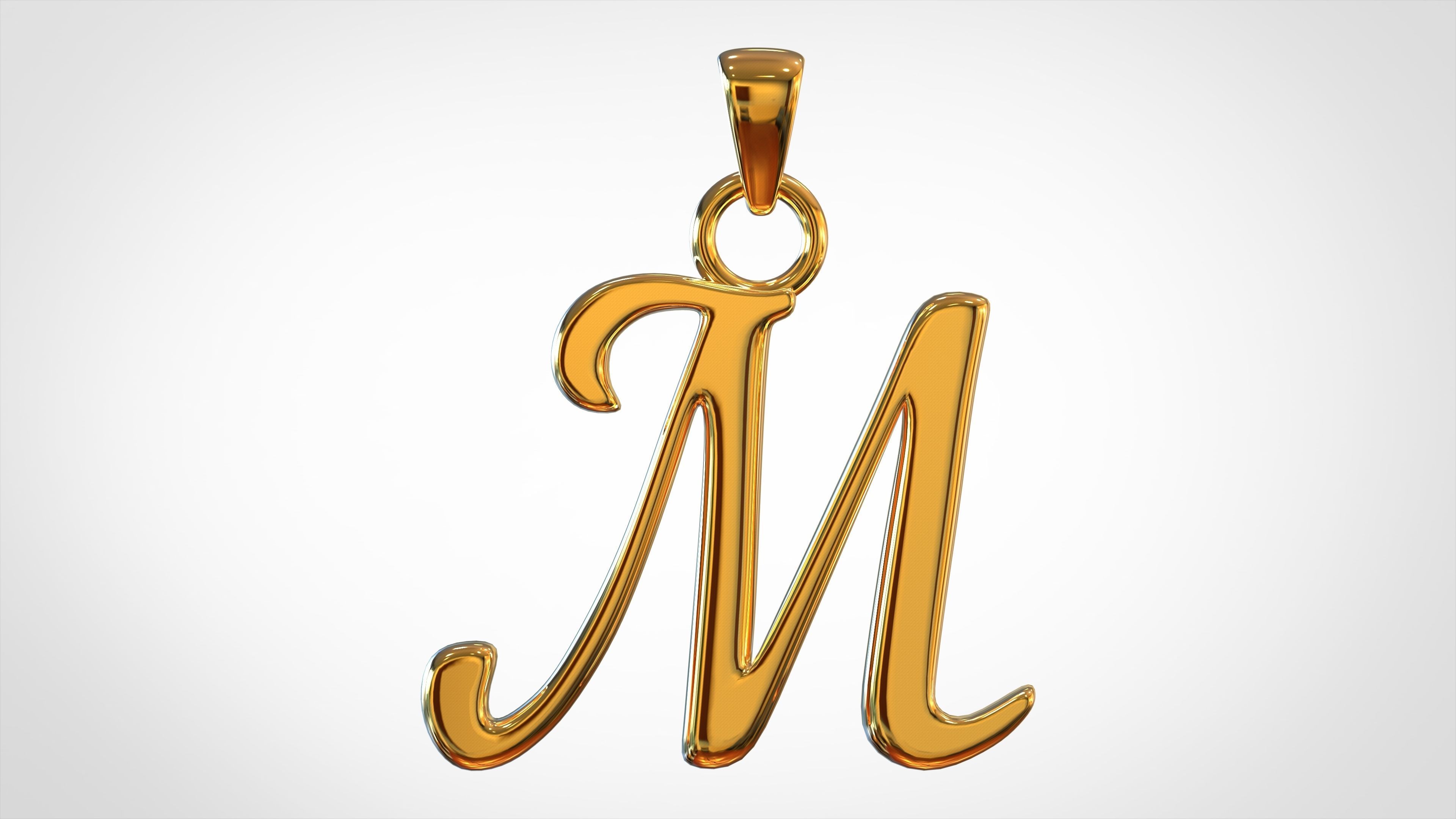 Nautilus Pompilius Font M Pendant 3D print model_1