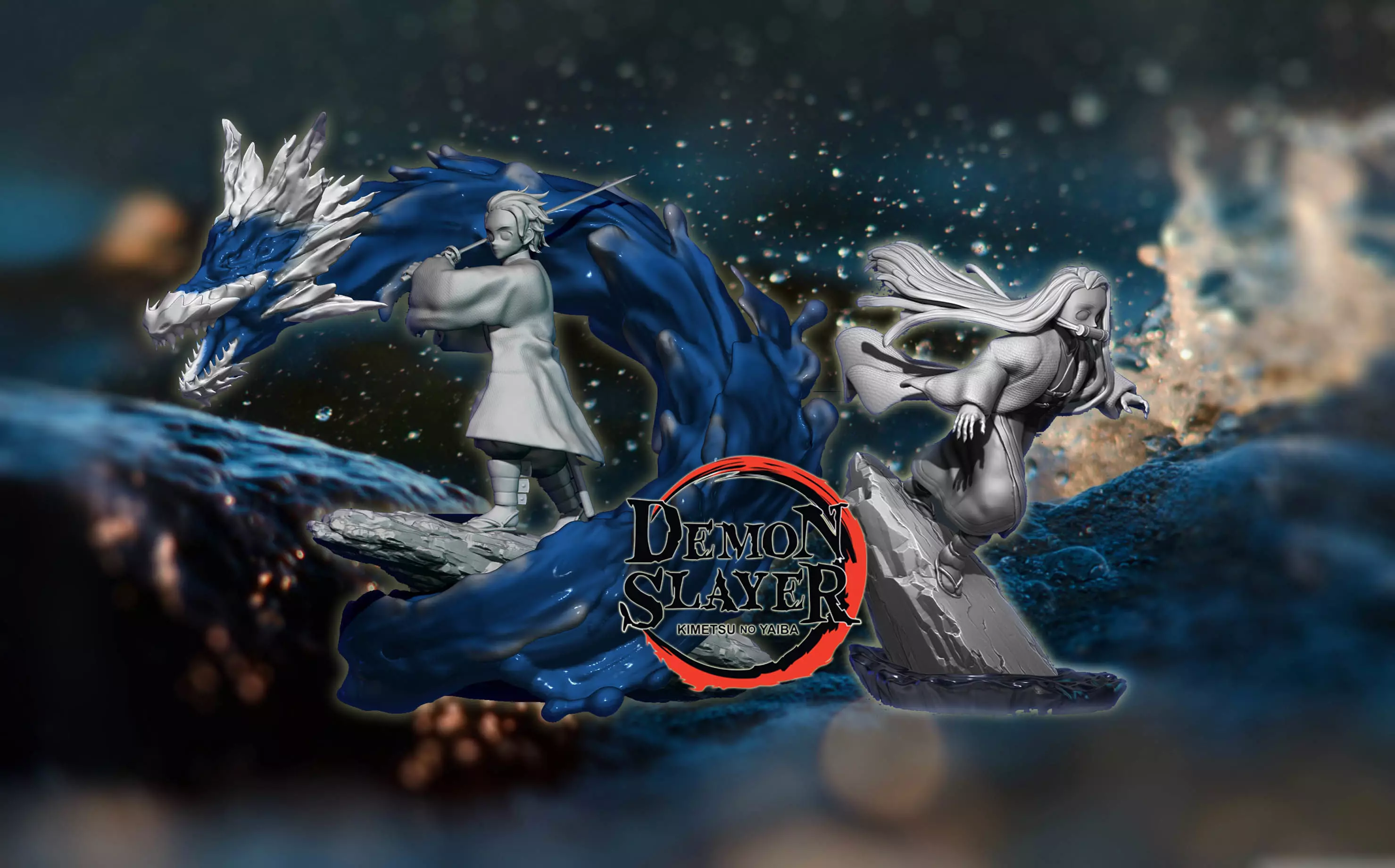 kimetsu no yaiba - demon slayer - nezuko and tanjiro 3d prints 3D Model Collection_0