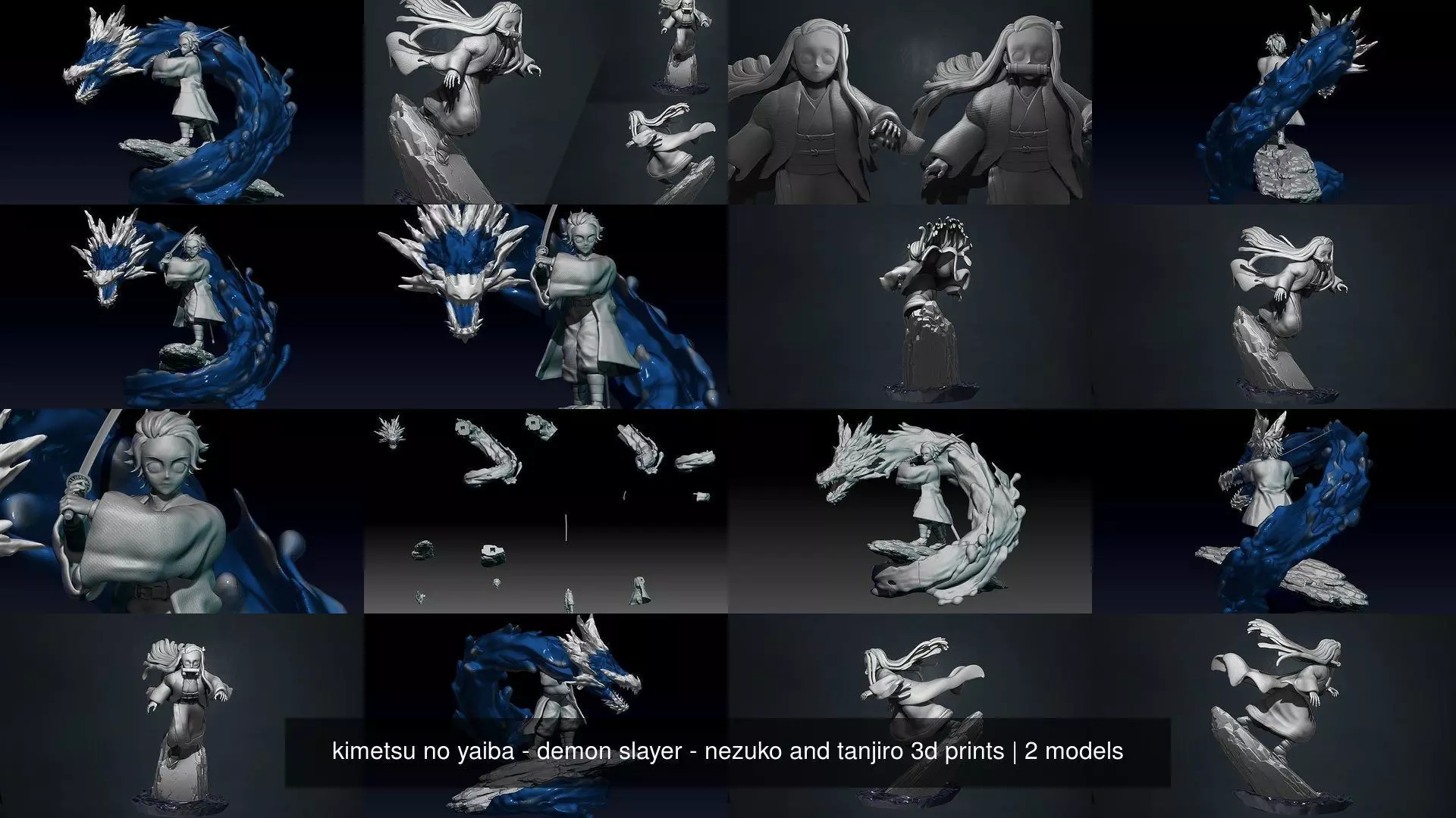 kimetsu no yaiba - demon slayer - nezuko and tanjiro 3d prints 3D Model Collection_2