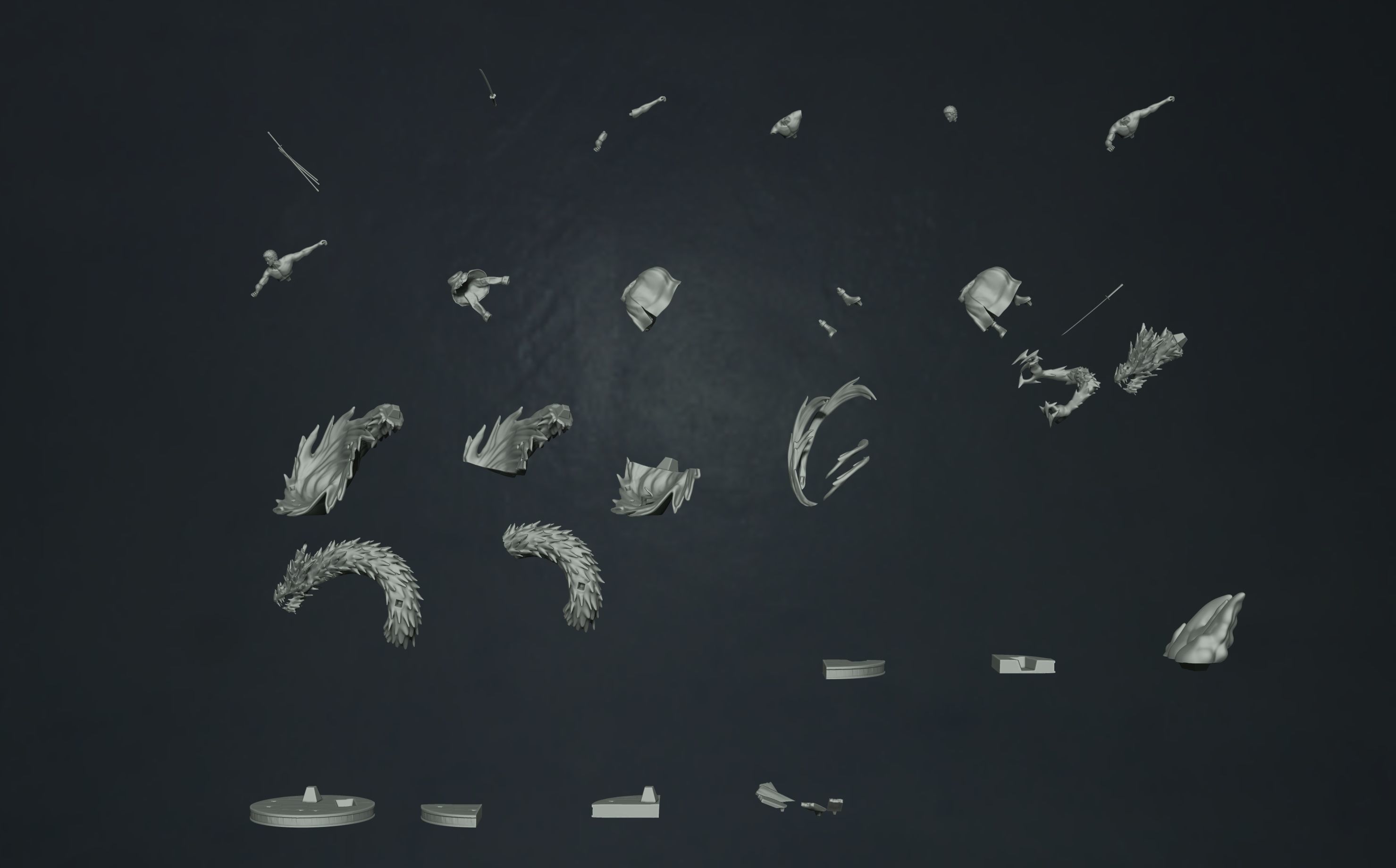 one piece - roronoa zoro - 3d print statue 3D print model_11