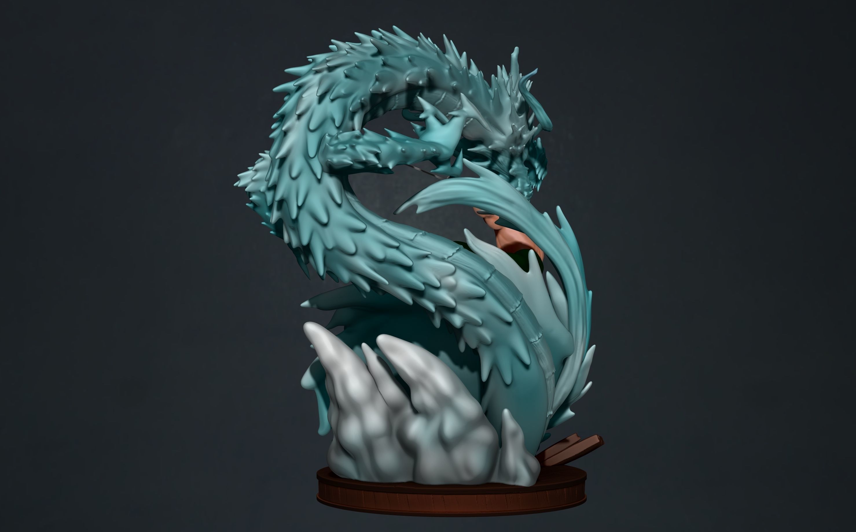 one piece - roronoa zoro - 3d print statue 3D print model_6