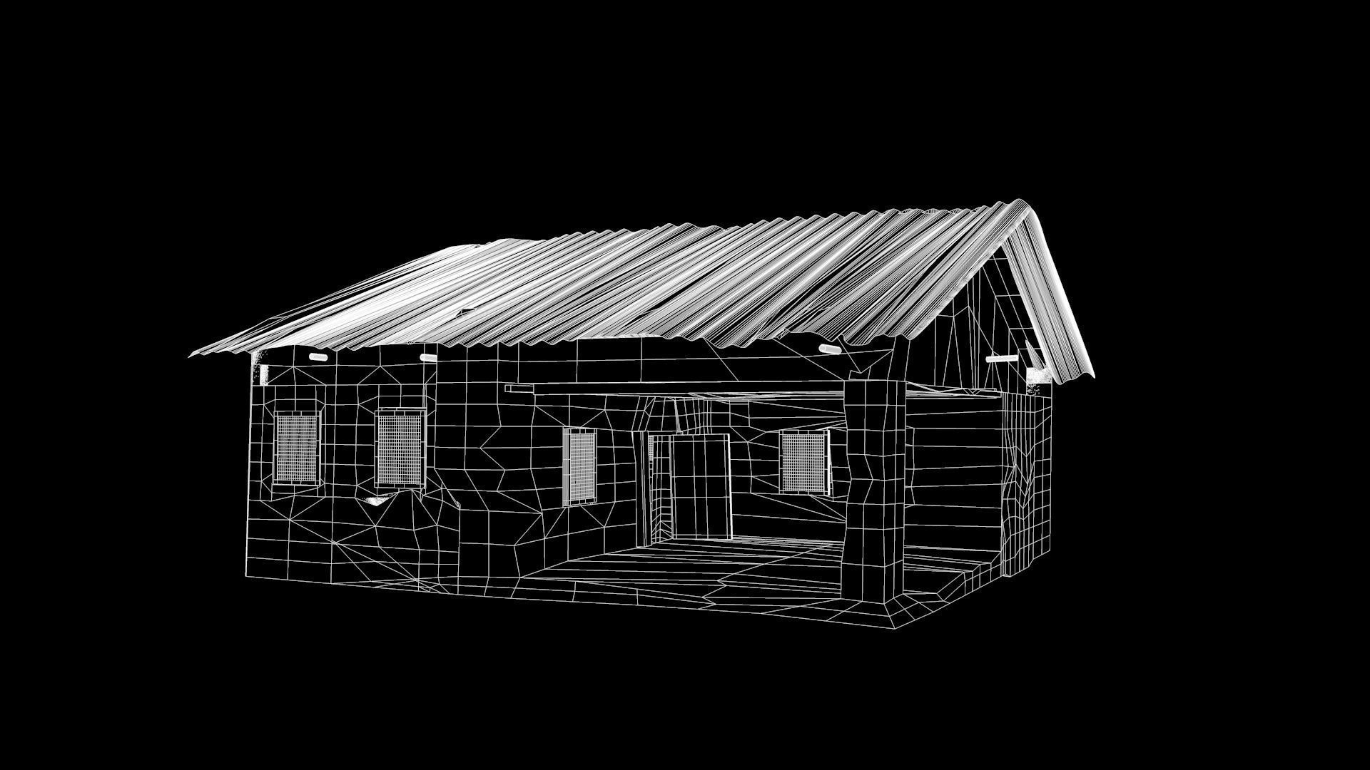 The hovel house in desert Free low-poly 3D model_2