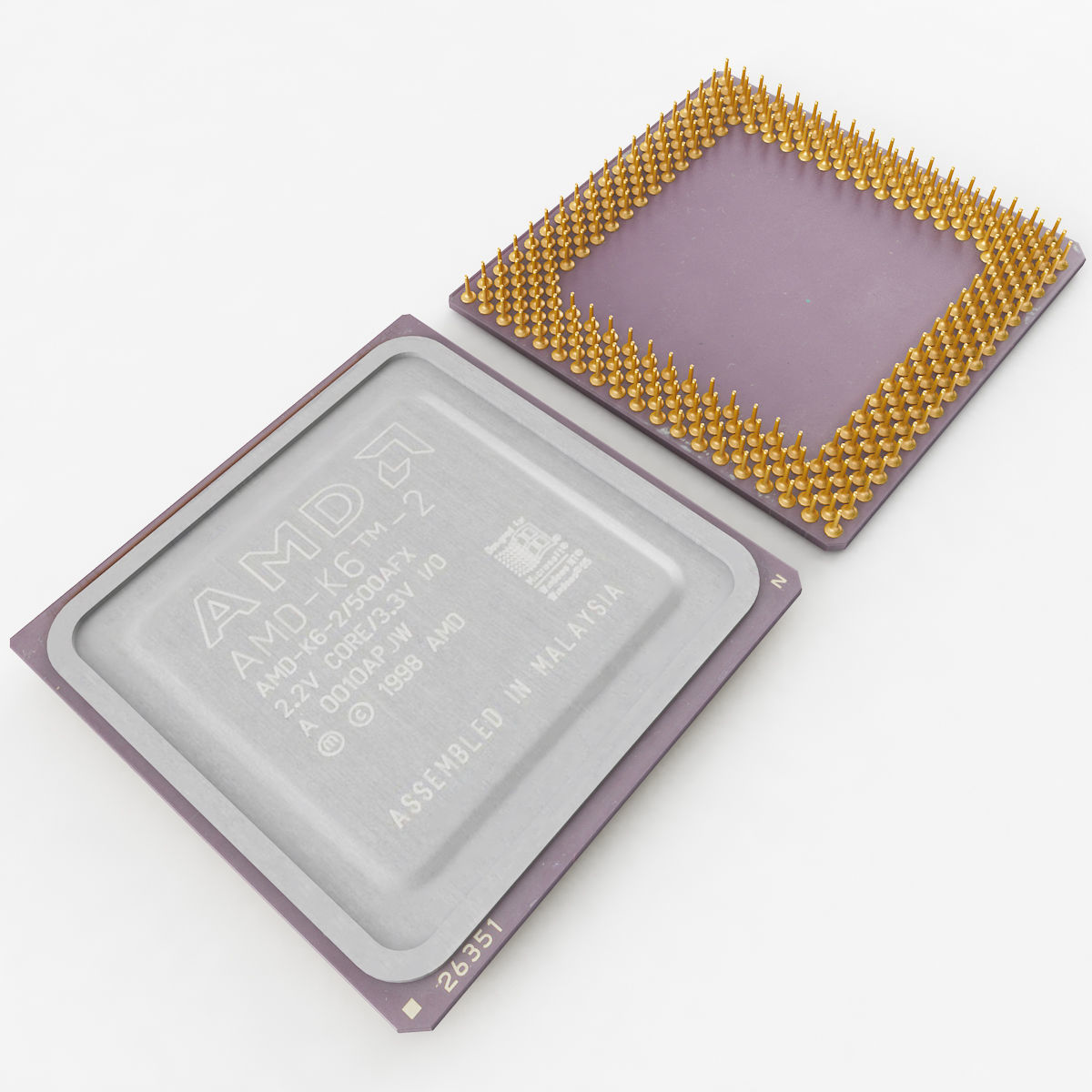 AMD K6-2 CPU 3D model_2