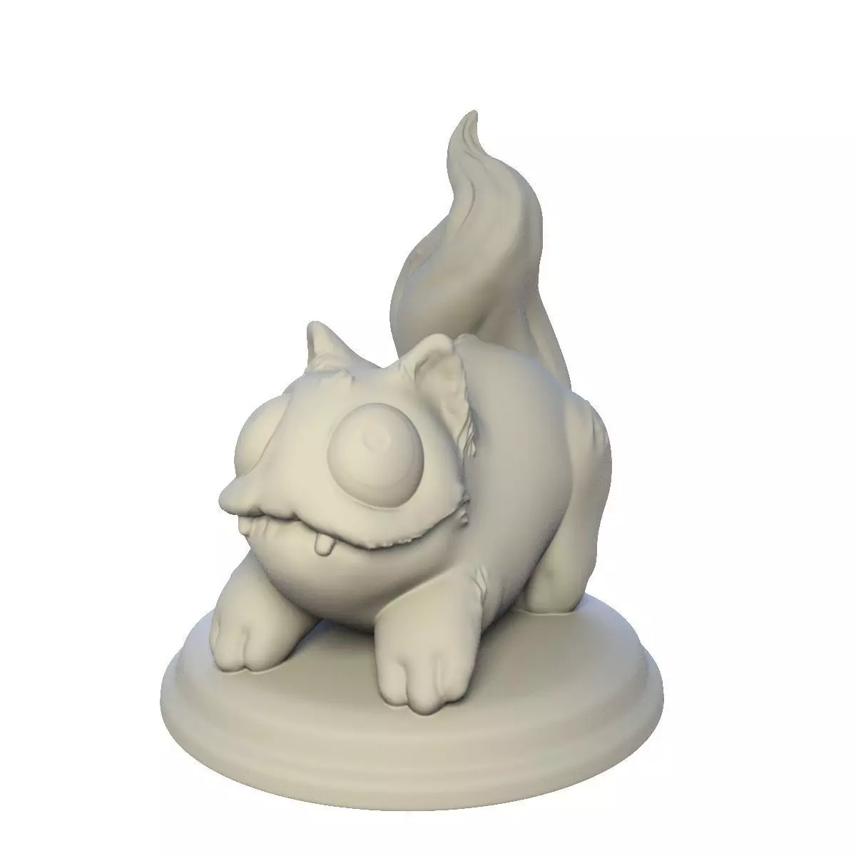 Desktop figure  Playful cat 3D print model_0