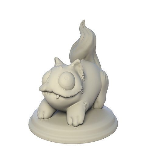 Desktop figure  Playful cat 3D print model