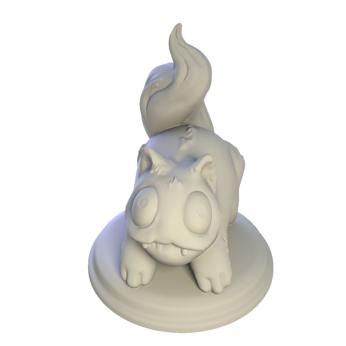 Desktop figure  Playful cat 3D print model_6