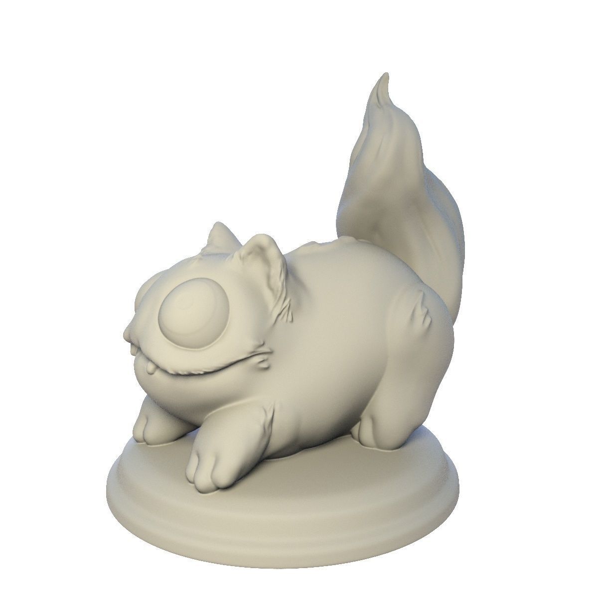 Desktop figure  Playful cat 3D print model_2
