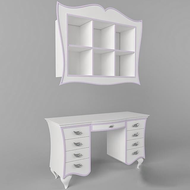 Wardrobes bedside tables closets and nightstands 48 pieces 3D model_4