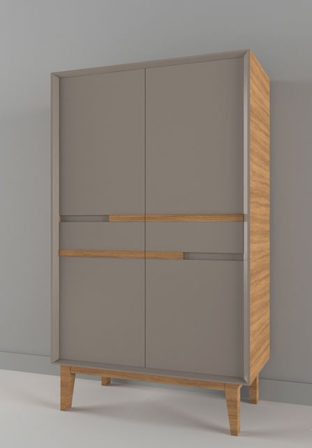 Wardrobes bedside tables closets and nightstands 48 pieces 3D model_29