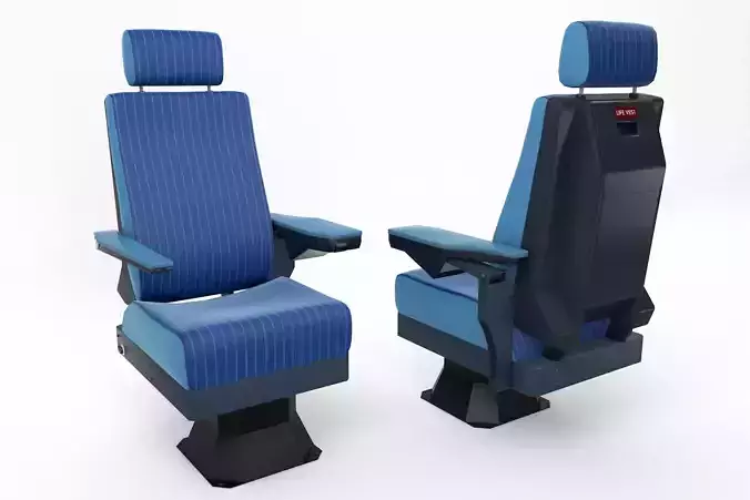 Pilot Seat Low-poly 3D model