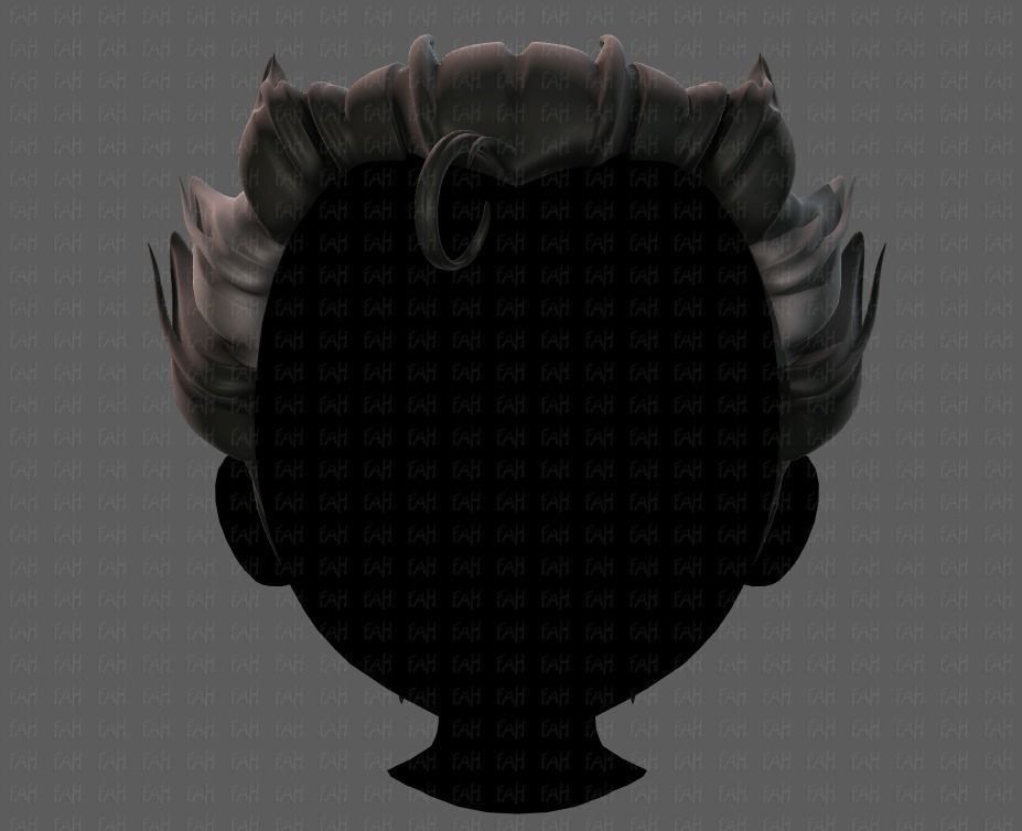 3D Hair style for boy V62 Low-poly 3D model_1