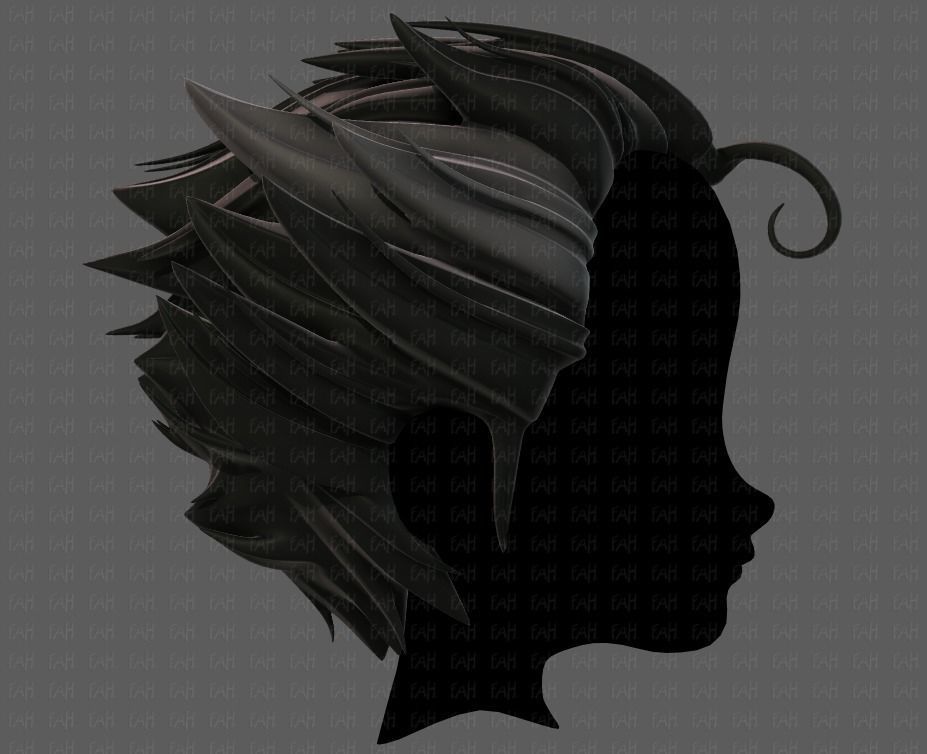 3D Hair style for boy V62 Low-poly 3D model_3