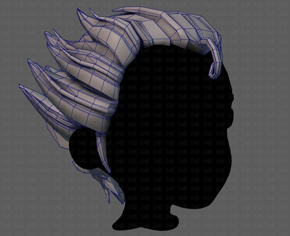 3D Hair style for boy V62 Low-poly 3D model_26