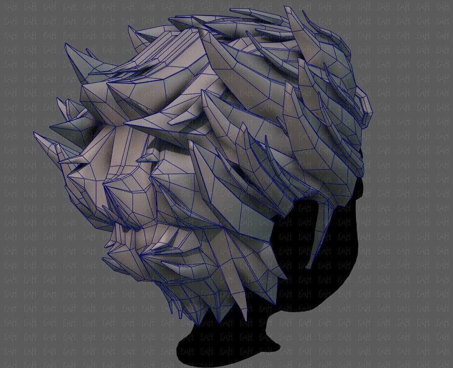 3D Hair style for boy V62 Low-poly 3D model_28
