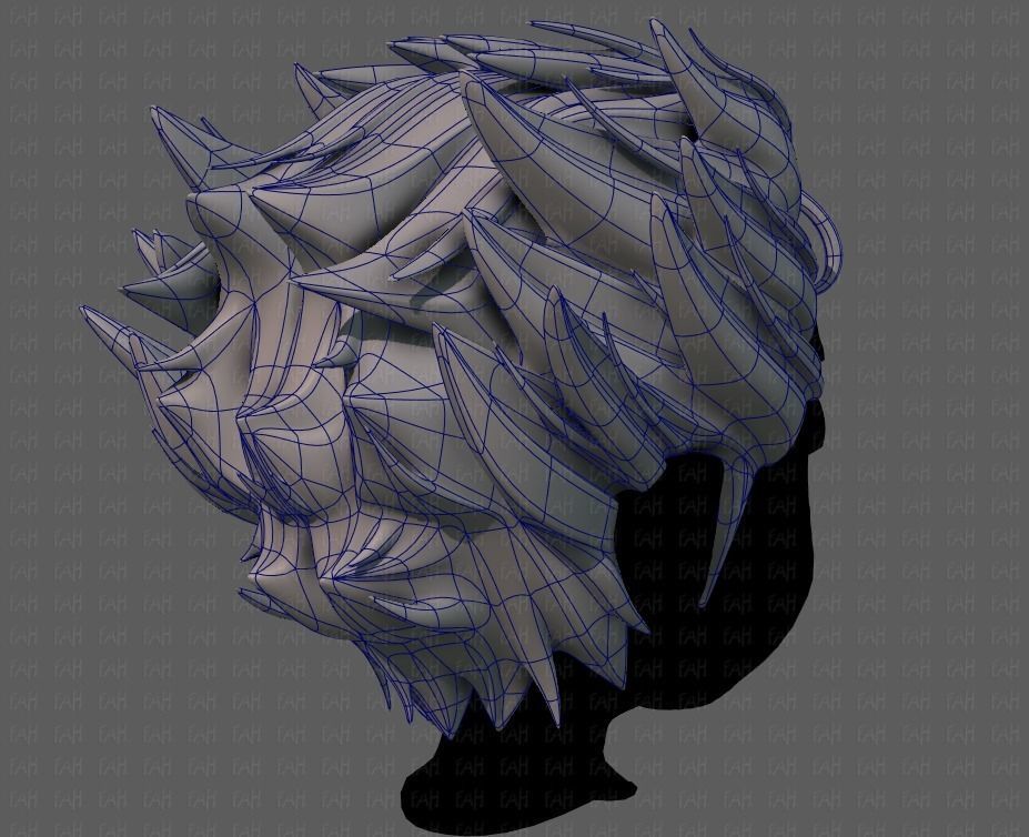 3D Hair style for boy V62 Low-poly 3D model_12