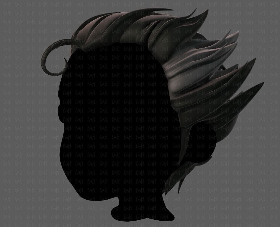 3D Hair style for boy V62 Low-poly 3D model_8