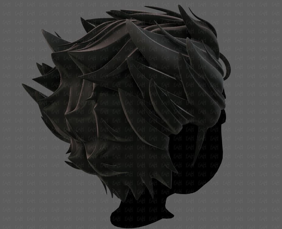 3D Hair style for boy V62 Low-poly 3D model_4