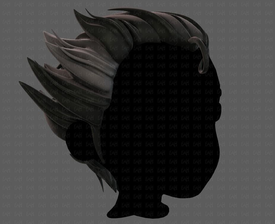 3D Hair style for boy V62 Low-poly 3D model_2
