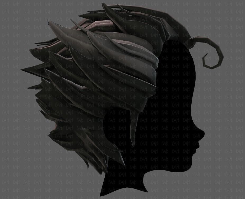 3D Hair style for boy V62 Low-poly 3D model_19