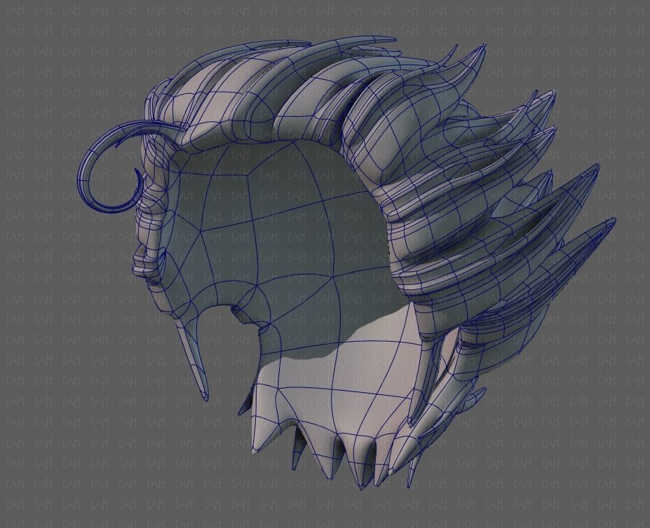 3D Hair style for boy V62 Low-poly 3D model_42