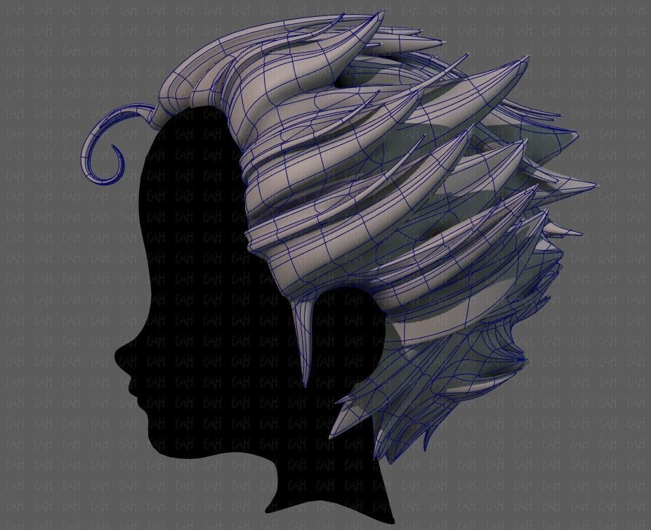 3D Hair style for boy V62 Low-poly 3D model_15