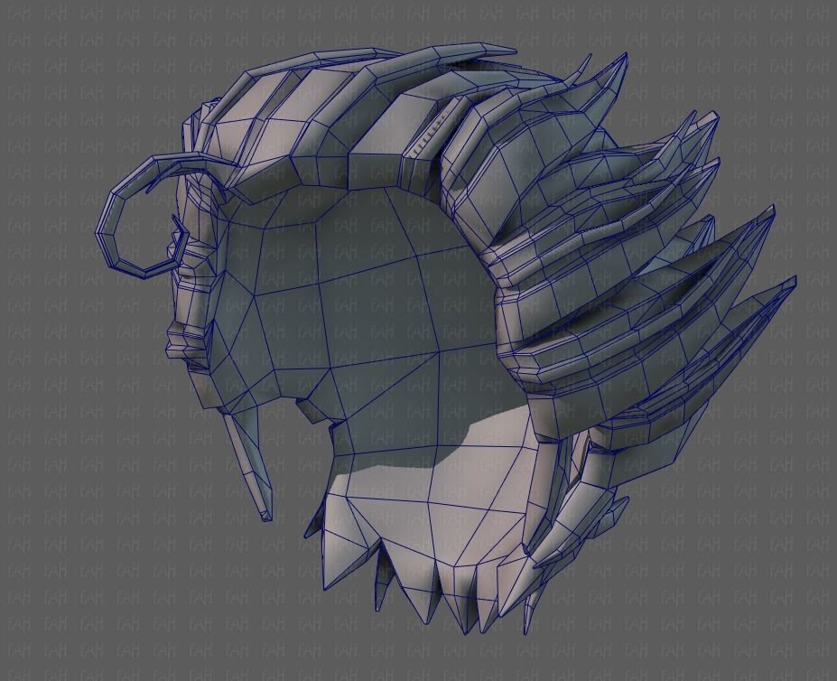 3D Hair style for boy V62 Low-poly 3D model_44