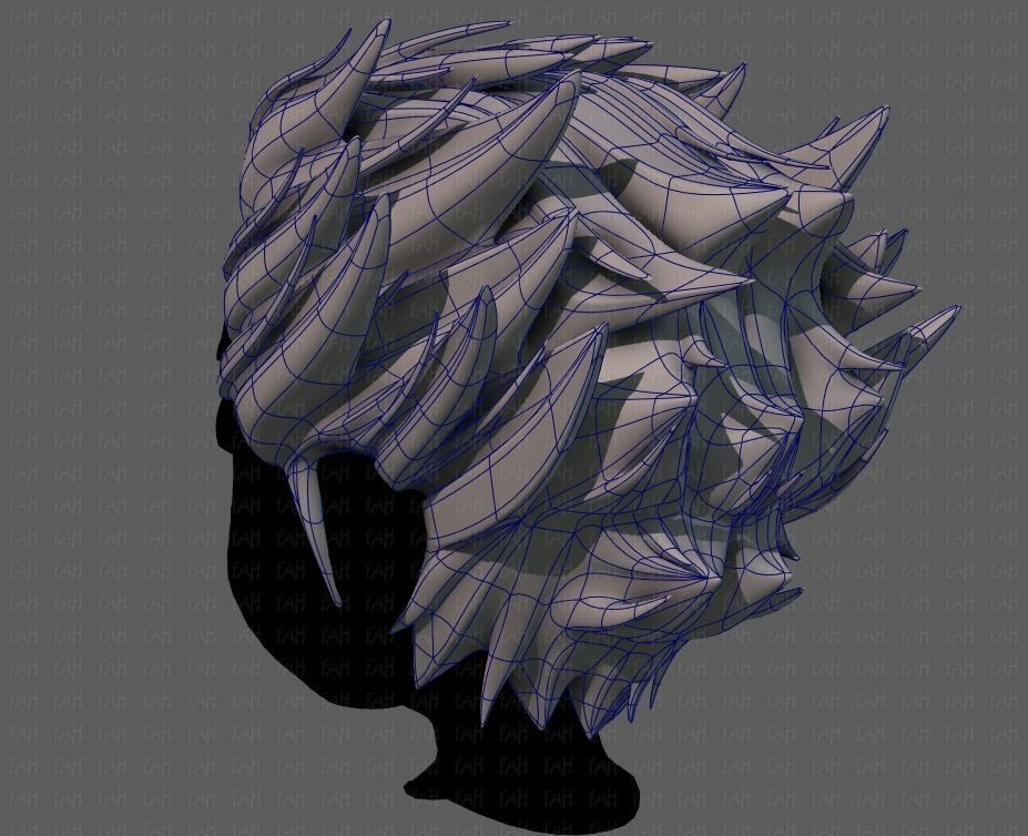 3D Hair style for boy V62 Low-poly 3D model_14