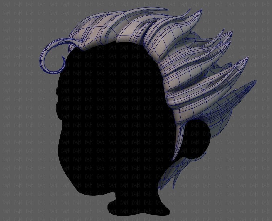 3D Hair style for boy V62 Low-poly 3D model_16