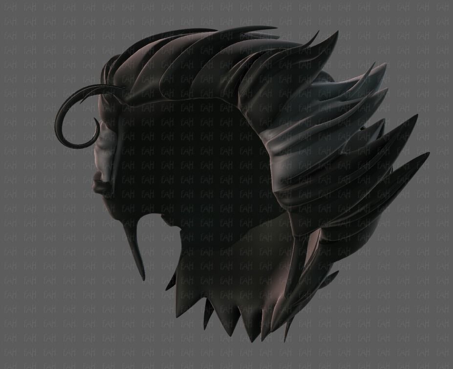 3D Hair style for boy V62 Low-poly 3D model_41