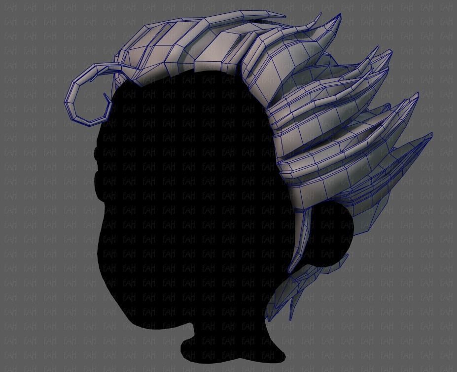 3D Hair style for boy V62 Low-poly 3D model_32