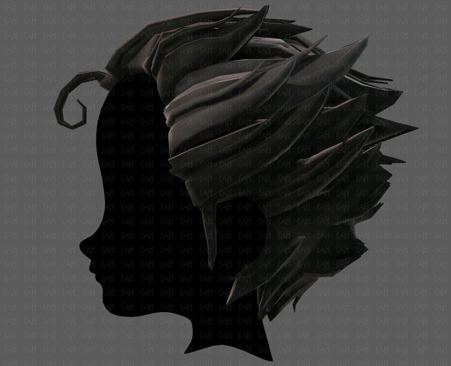 3D Hair style for boy V62 Low-poly 3D model_23